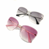 Newest Fashion custom Square shades Oversized Women Sunglasses 2022 Rimless Ladies Sun Glasses river Ins style okay sunglasses