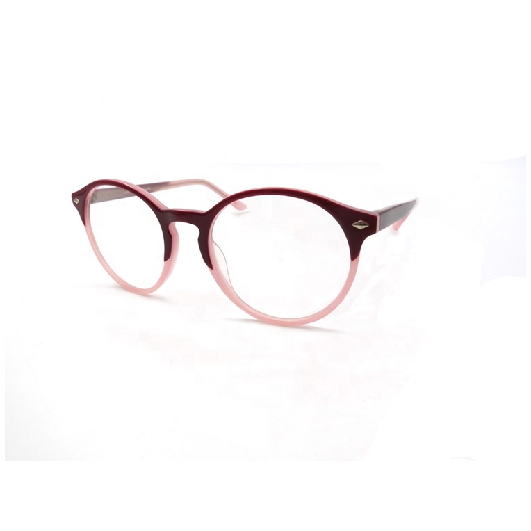 Pink Black Round Newest Eyeglasses Frames Fashion