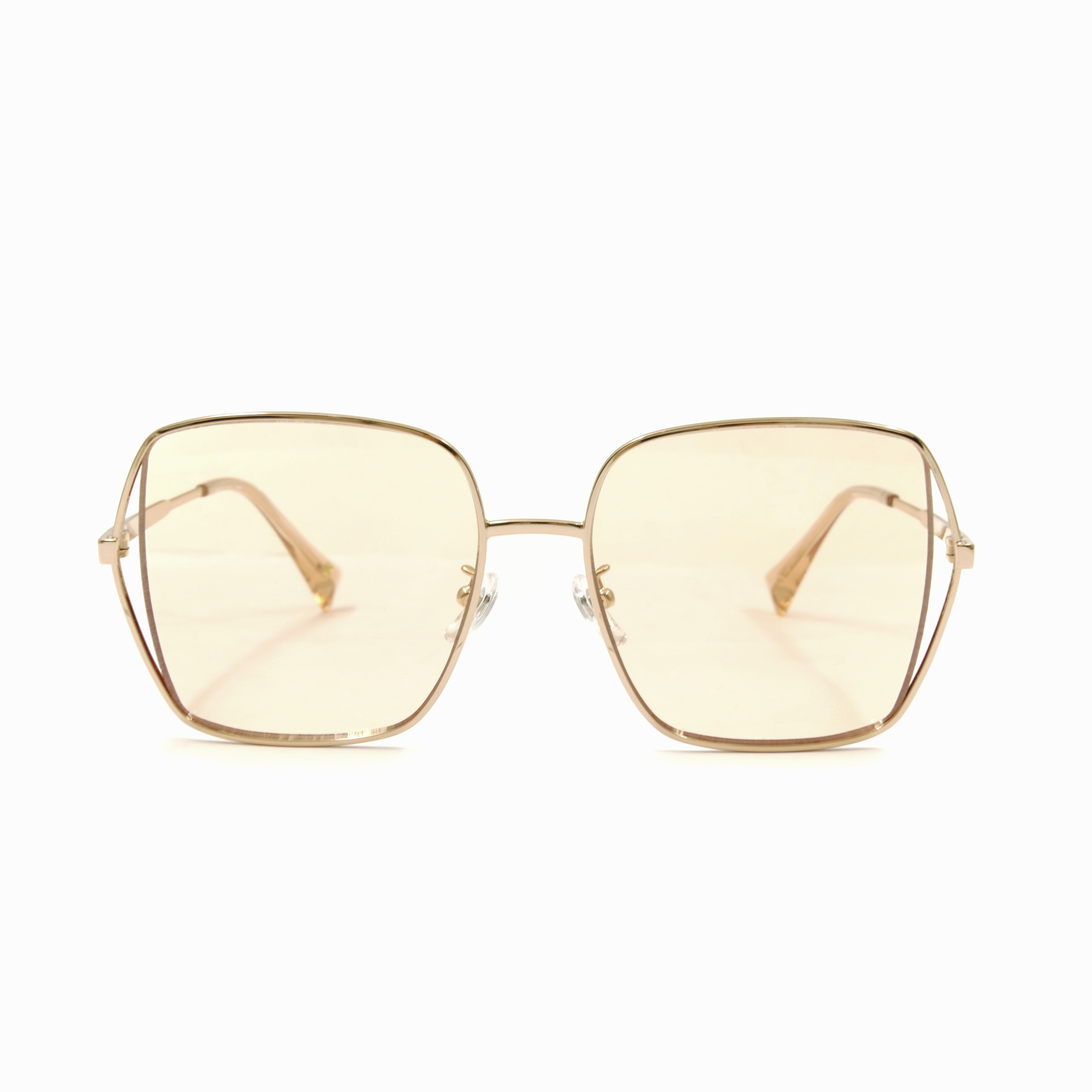Newest Fashion Gold Sunglasses Oversize Glass Bespoke Glasses Factory China