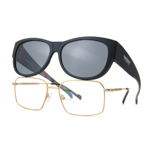 Black Fitover Sun Glasses Polarized Fit over Women Sunglasses Men Oversized Shades Myopia Driving