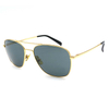 Gold Frame Square Lens Sun Glasses Customizable Sunglasses Acetate Sunglasses Manufacturer