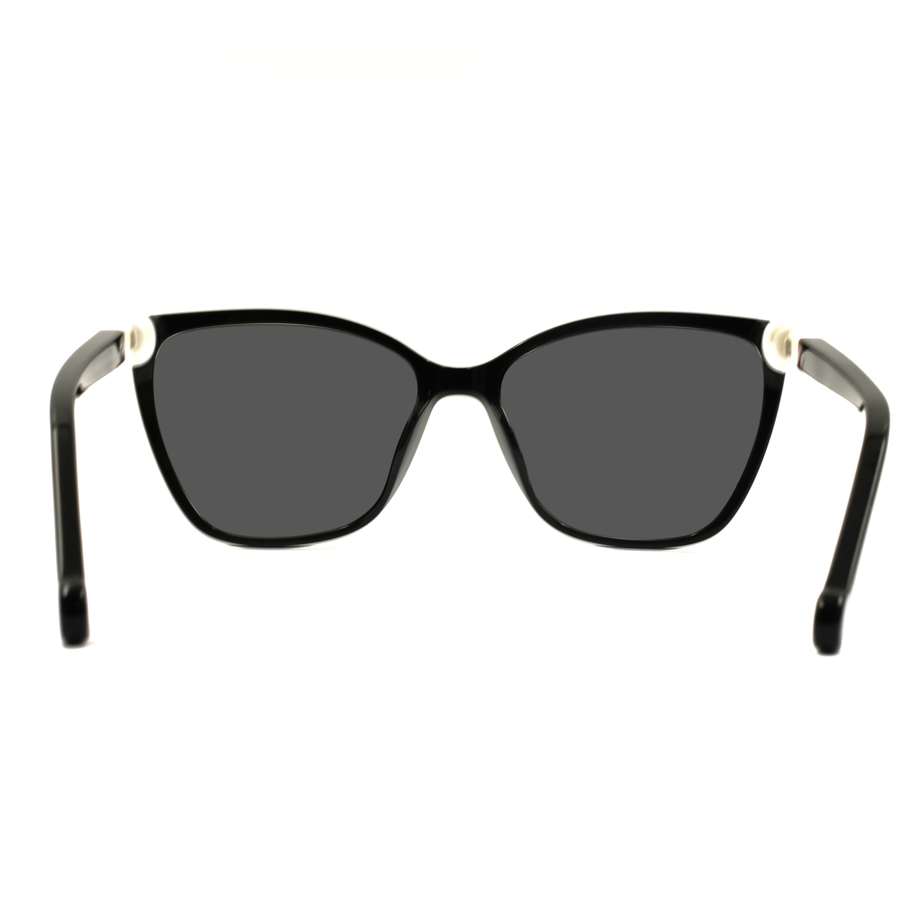 Build Your Own Sunglasses Company Spring Temple Black Acetate White Strip Sunglasses Classic Luxury Sun Glasses
