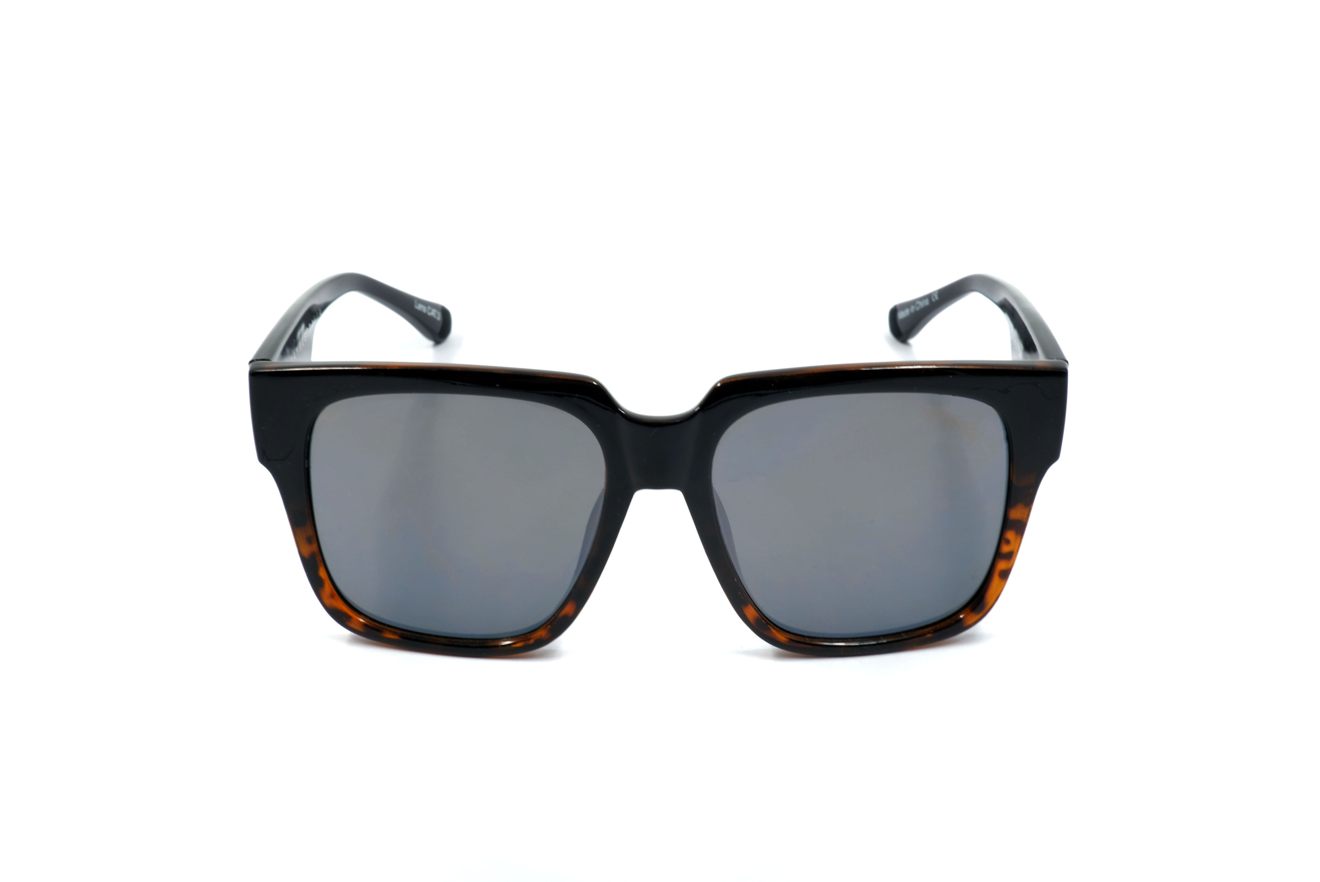 Travel fashion business trend men women unisex sunglasses 2021 Gradient grey square frame anti-UV polarized glasses